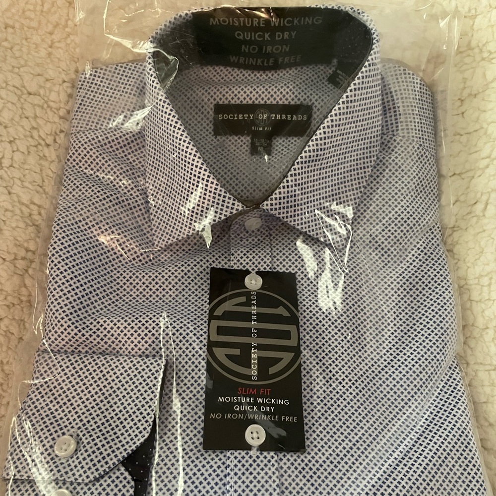 Men’s Skim Fit Dress Shirt, neck size 16 - 15 1/2